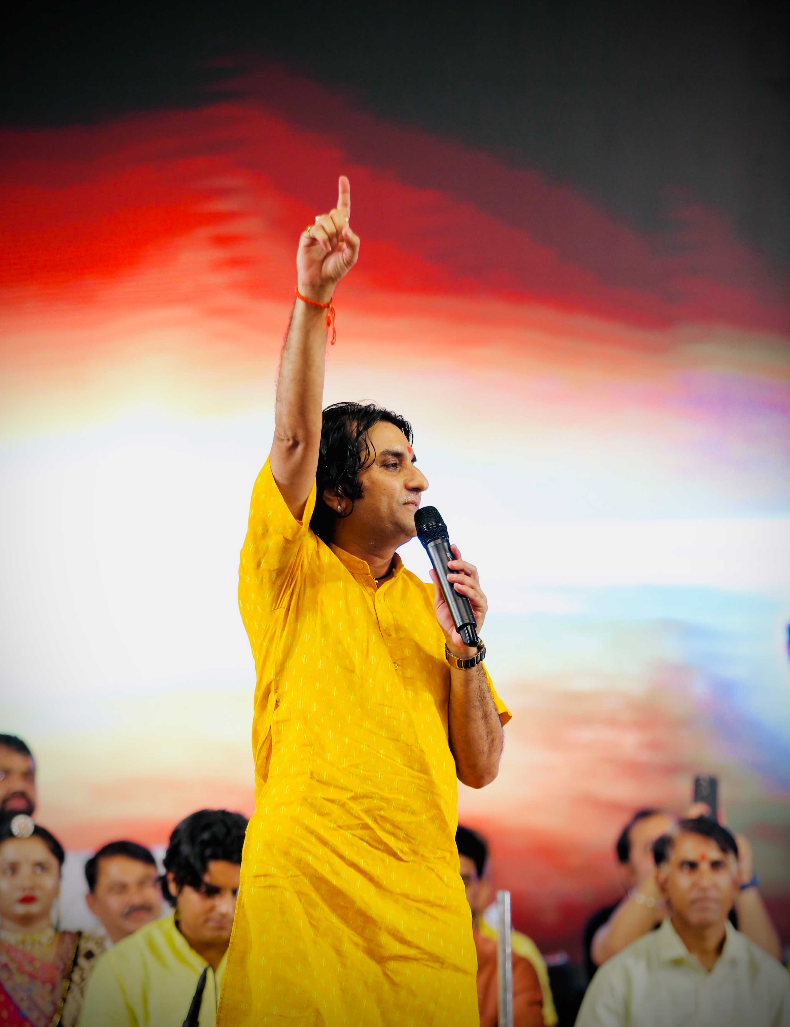 African American Singer In Studio